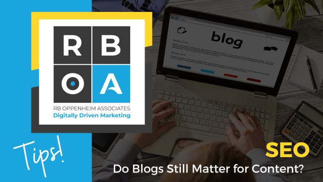 October 28 – SEO SEO Tips: Do Blogs Still Matter for Content?