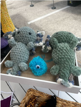 Katie Milordis crochet axolotls