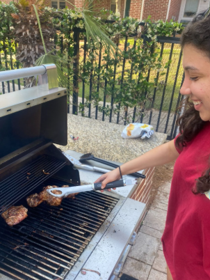 Illaria Georgi grilling