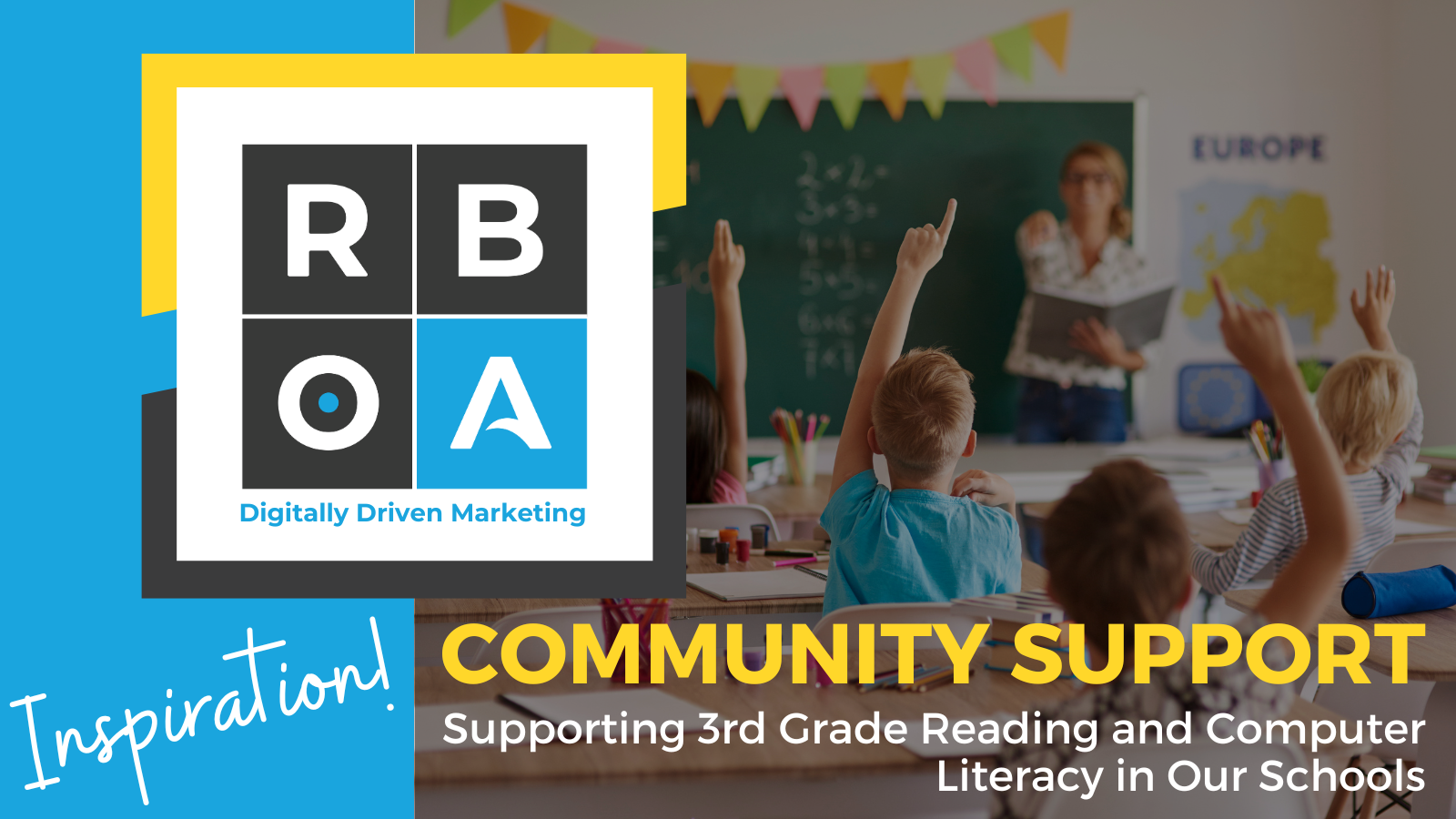 August 4 – Team Community Support Inspiration: Supporting 3rd grade reading and computer literacy in our schools